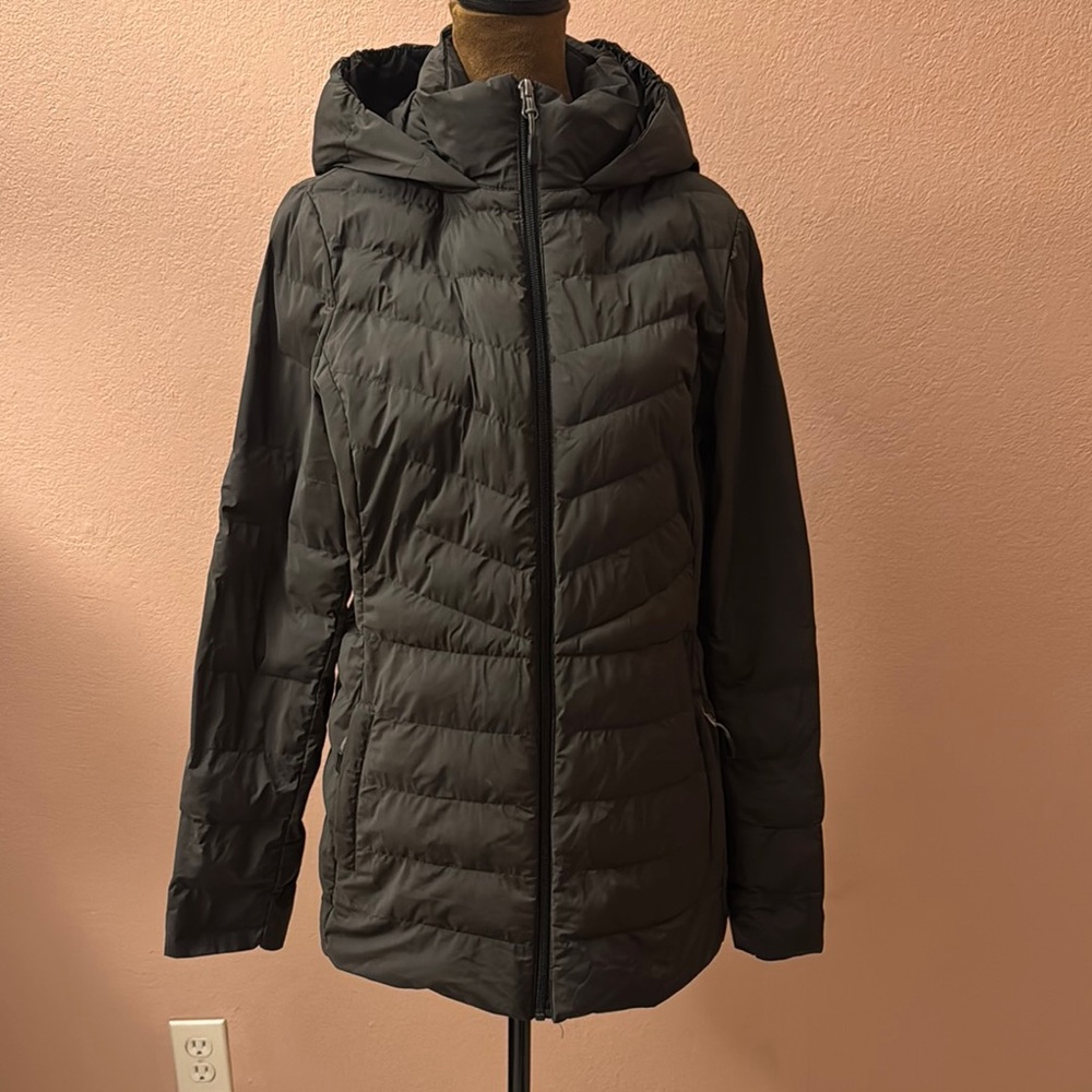 32 Degrees Green Quilted Puffer Jacket with Hood